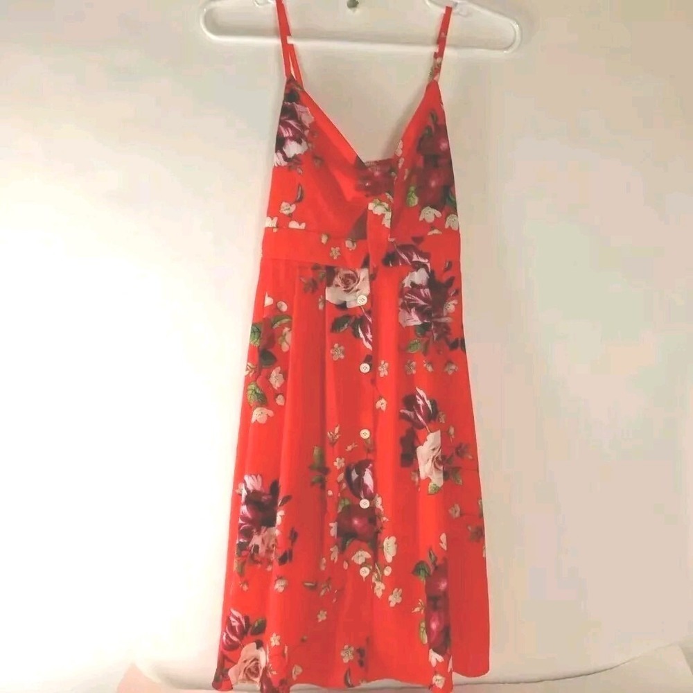 Ecowish Women's Fit and Flare Dress Size L Stretch Spaghetti Strap
